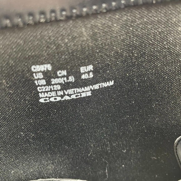 COACH Joy Lug Sole Booties Boots Womens 10 Black Leather Chunky New - Picture 10 of 10